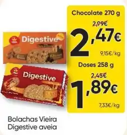 Froiz Bolachas Vieira Digestive aveia promoção