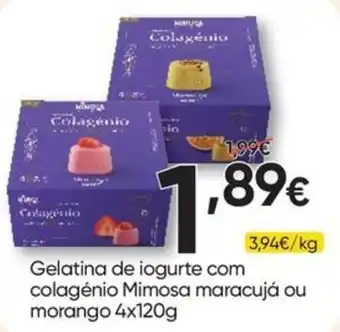 Gelatina de iogurte com colagénio Mimosa maracujá ou morango