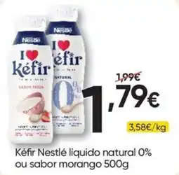 Froiz Kéfir Nestlé líquido natural 0% ou sabor morango promoção