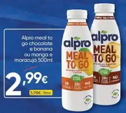 Froiz Alpro meal to go chocolate e banana ou manga e maracujá promoção