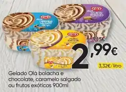 Froiz Gelado Olá bolacha e chocolate, caramelo salgado ou frutos exóticos promoção