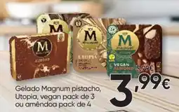 Froiz gelado magnum pistacho, utopia, vegan pack de 3 ou amêndoa pack de 4 promoção