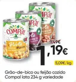 Froiz Compal grão de bico ou feijão cozido promoção
