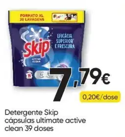 Froiz Detergente skip cápsulas ultimate active clean promoção
