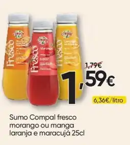 Froiz Sumo Compal fresco morango ou manga laranja e maracujá promoção