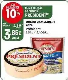 Intermarché Président - queijo camembert 45% promoção