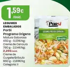 Intermarché Porsi - legumes embalados promoção