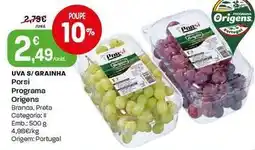 Intermarché Porsi - uva s/grainha promoção