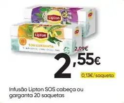 Froiz Infusão Lipton SOS cabeça ou garganta promoção
