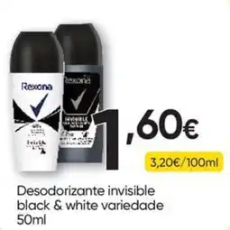 Froiz Rexona desodorante invisible black & white variedade promoção