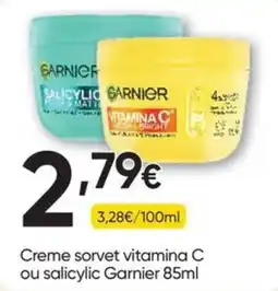 Froiz Creme sorvet vitamina C ou salicylic Garnier promoção