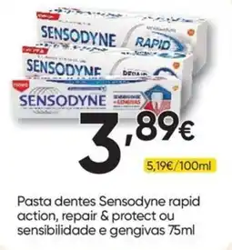 Froiz Pasta dentes sensodyne rapid action, repair & protect ou sensibilidade e gengivas promoção