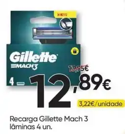 Froiz Recarga Gillette Mach 3 promoção