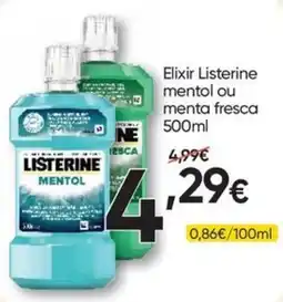 Froiz Elixir Listerine mentol ou menta fresca promoção