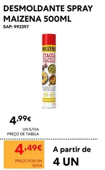 Desmoldante spray maizena