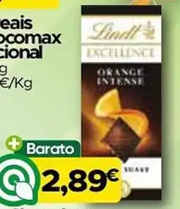 Supermercados Preços Baixos Lindt Excellence chocolate ao leite sabor laranja intenso promoção
