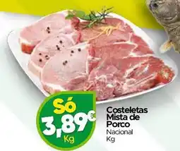 Supermercados Preços Baixos Costeletas Mista de Porco Nacional promoção