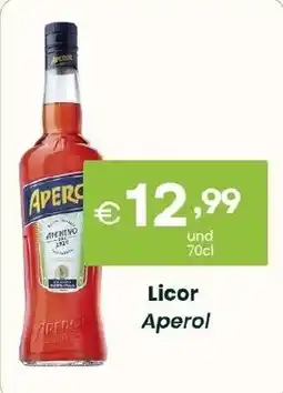 Roque Supermercados Licor Aperol promoção