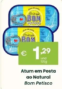 Roque Supermercados Atum em Posta ao Natural Bom Petisco promoção