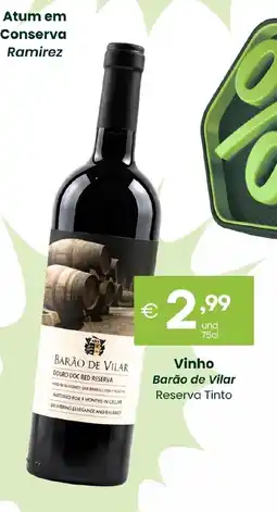 Roque Supermercados Vinho Barão de Vilar Reserva Tinto promoção