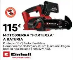 Bricomarché Einhell - motosserra fortexxa a bateria promoção