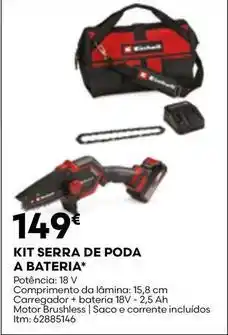 Bricomarché A+ - kit serra de poda a bateria promoção
