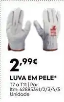 Bricomarché A+ - luva em pele promoção