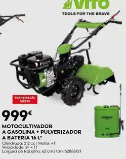 Bricomarché A+ - motocultivador a gasolin + pulverizador a bateria promoção
