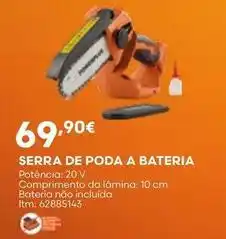 Bricomarché A+ - serra de poda a bateria promoção