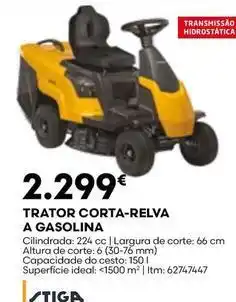 Bricomarché A+ - trator corta-relva a gasolina promoção