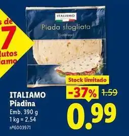 Lidl Italiamo - piadina promoção