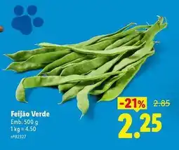 Lidl Feijão verde promoção