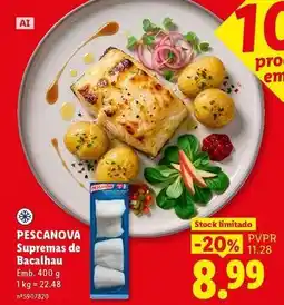 Lidl Pescanova - supremas de bacalhau promoção