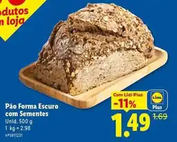 Lidl Forma+ - pão forma escuro com sementes promoção