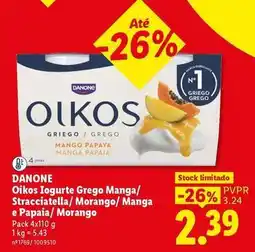 Lidl Danone - oikos iogurte grego manga promoção