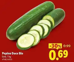 Lidl Pingo doce - pepino doce bio promoção