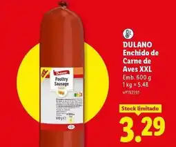Lidl Dulano - enchido de carne de aves xxl promoção