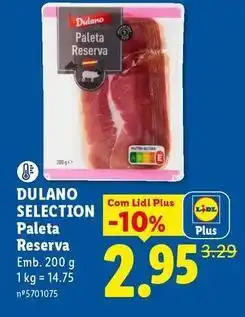 Lidl Dulano - paleta reserva promoção