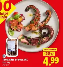 Lidl Xxl - tentáculos de pota xxl promoção