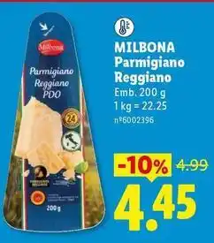 Lidl Milbona - parmigiano reggiano promoção
