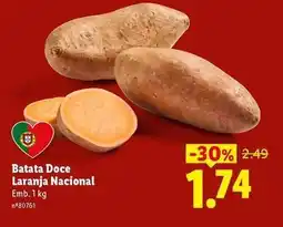 Lidl Nacional - batata doce laranja promoção