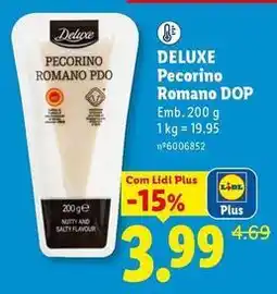 Lidl Deluxe - pecorino romano dop promoção