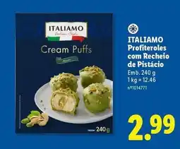 Lidl Italiamo - profiteroles com recheio de pistacio promoção