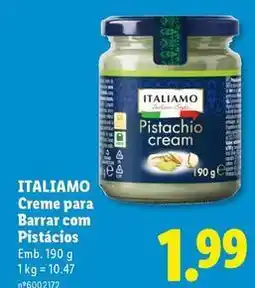 Lidl Italiamo - creme para barrar com pistaciones promoção