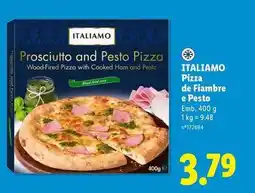 Lidl Italiamo - pizza de fiambre e pesto promoção