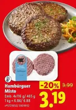 Lidl Nacional - hamburguer misto promoção