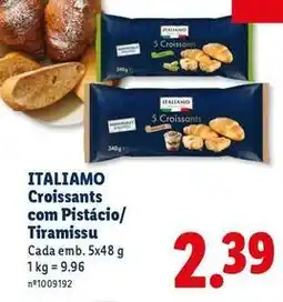 Lidl Italiamo - croissants com pistacio/ tiramissu promoção