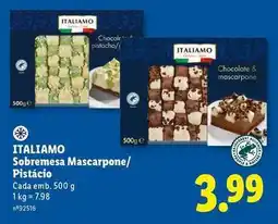 Lidl Italiamo - sobremesa mascarpone/ pistacio promoção