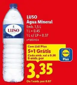 Lidl Luso - agua mineral promoção