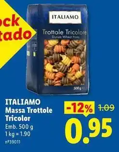 Lidl Italiamo - massa trottolo tricolor promoção